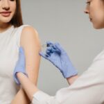 glutathione injection administered into upper arm by licensed provider at wellness clinic